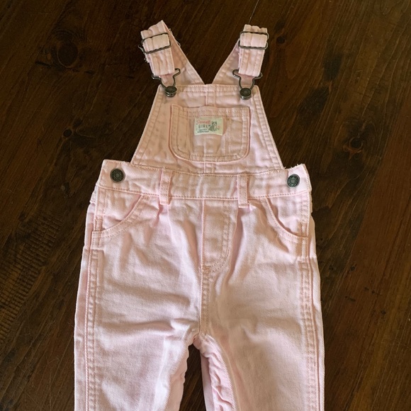Carter’s Baby Pink Denim Overalls 9 months - Picture 2 of 7